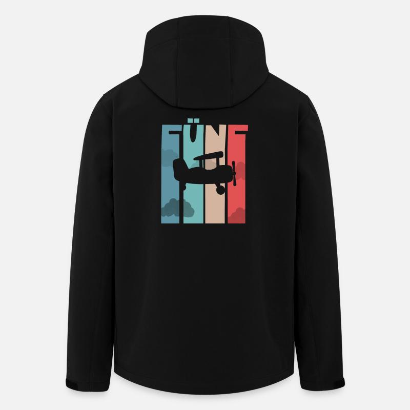 Flugzeug 5 Jahre Kinder - Recycelte Männer Softshell-Jacke von Stanley/Stella - Schwarz