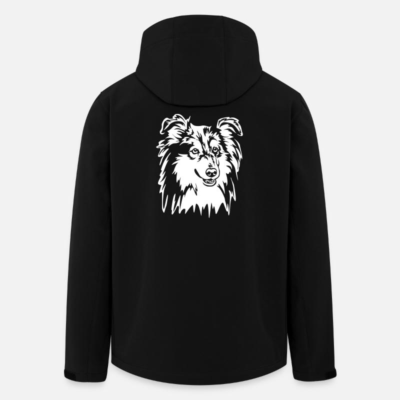 Sheltie Head « Black Edition » - Veste softshell homme en polyester recyclé Stanley/Stella - noir