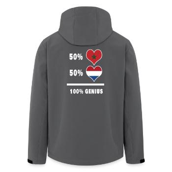 Le Maroc et les Pays-Bas ingénieux / Cadeau - Veste softshell homme en polyester recyclé Stanley/Stella - charbon - Dos - AI Model Male 185 light (185cm)