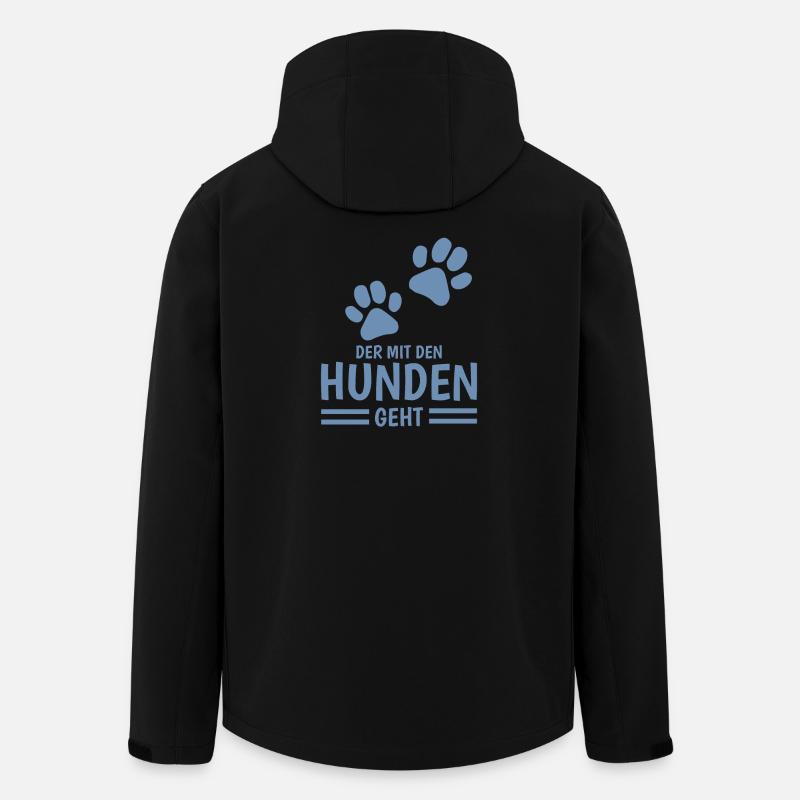 Hund und Herrchen Sprüche - Recycelte Männer Softshell-Jacke von Stanley/Stella - Schwarz