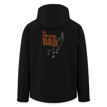 The walking Dad, Hund und Herrchen, Gassi Geschenk - Recycelte Männer Softshell-Jacke von Stanley/Stella - Schwarz - Hinten - AI Model Male 185 light (185cm)