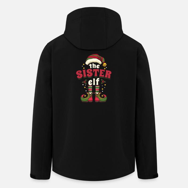 Schwester Elf Wichtel Weihnachten - Recycelte Männer Softshell-Jacke von Stanley/Stella - Schwarz