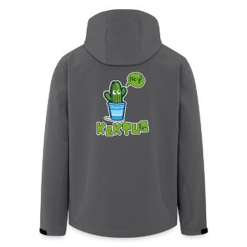 Lustige Kaktus - Recycelte Männer Softshell-Jacke von Stanley/Stella - Schwarz - Hinten - AI Model Male 185 light (185cm)