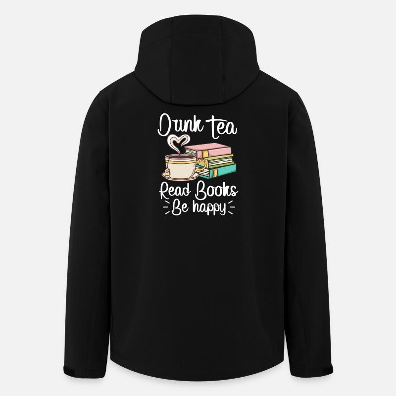 Buch Tee Bücher und Tee - Recycelte Männer Softshell-Jacke von Stanley/Stella - Schwarz