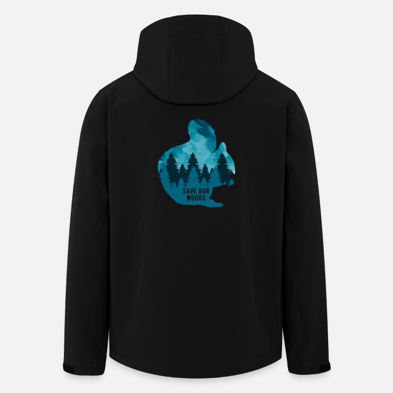 Klimawandel Umweltschutz Eichhörnchen Naturschutz - Recycelte Männer Softshell-Jacke von Stanley/Stella - Schwarz