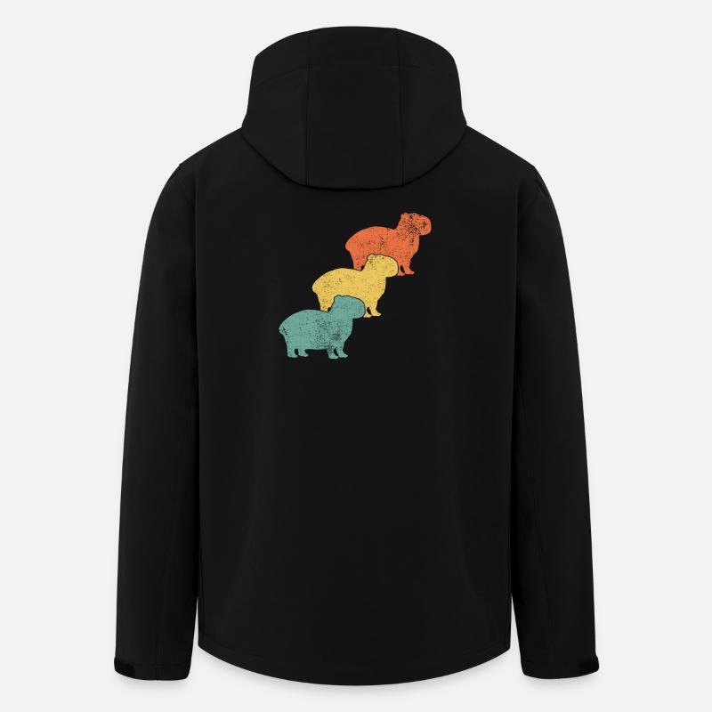 Capybara Capybara-Liebhaber - Recycelte Männer Softshell-Jacke von Stanley/Stella - Schwarz