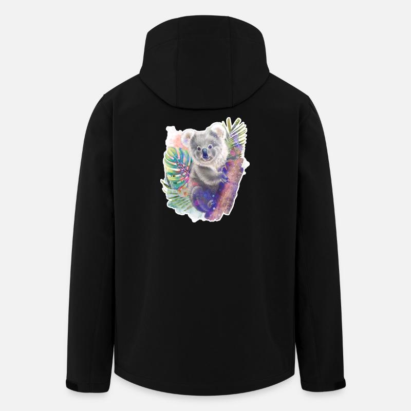 Koala | Koala bear - Men’s Recycled Softshell Jacket by Stanley/Stella - black