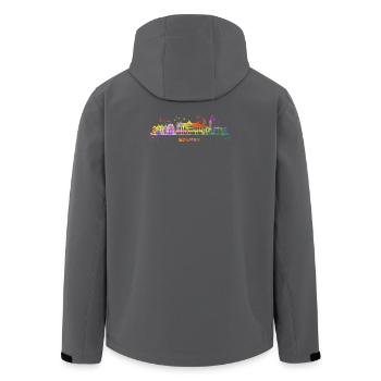 Bremen Skyline Bunt Bremer Norddeutschland - Recycelte Männer Softshell-Jacke von Stanley/Stella - Schwarz - Hinten - AI Model Male 185 light (185cm)