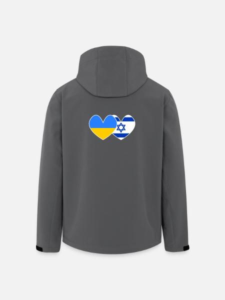 Ukraine and Israel support - Men’s Recycled Softshell Jacket by Stanley/Stella - black