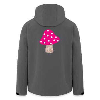 Pilz pink Punkte Dots Glück Kinderzimmer Wald - Recycelte Männer Softshell-Jacke von Stanley/Stella - Schwarz - Hinten - AI Model Male 185 light (185cm)