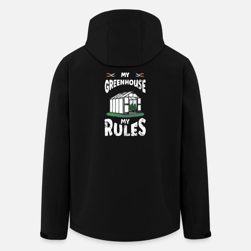Greenhouse Rules Gardening Gardener - Men’s Recycled Softshell Jacket by Stanley/Stella - black