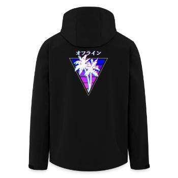 Vaporwave Palms hors ligne - Veste softshell homme en polyester recyclé Stanley/Stella - noir - Dos - AI Model Male 185 light (185cm)