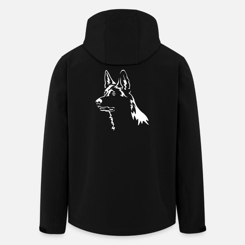 German Shepherd Head "Black Edition" - Men’s Recycled Softshell Jacket by Stanley/Stella - black