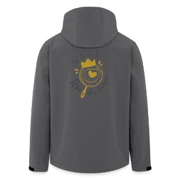 Je suis le roi des crêpes, meilleur cuisiner ! - Veste softshell homme en polyester recyclé Stanley/Stella - noir - Dos - AI Model Male 185 light (185cm)