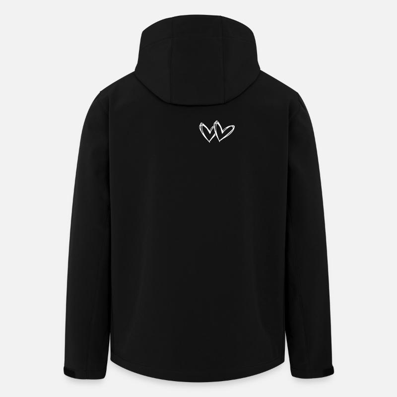 Heart two hearts - Men’s Recycled Softshell Jacket by Stanley/Stella - black