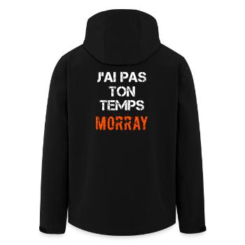 J'ai pas ton temps Morray - Veste softshell homme en polyester recyclé Stanley/Stella - noir - Dos - AI Model Male 185 light (185cm)