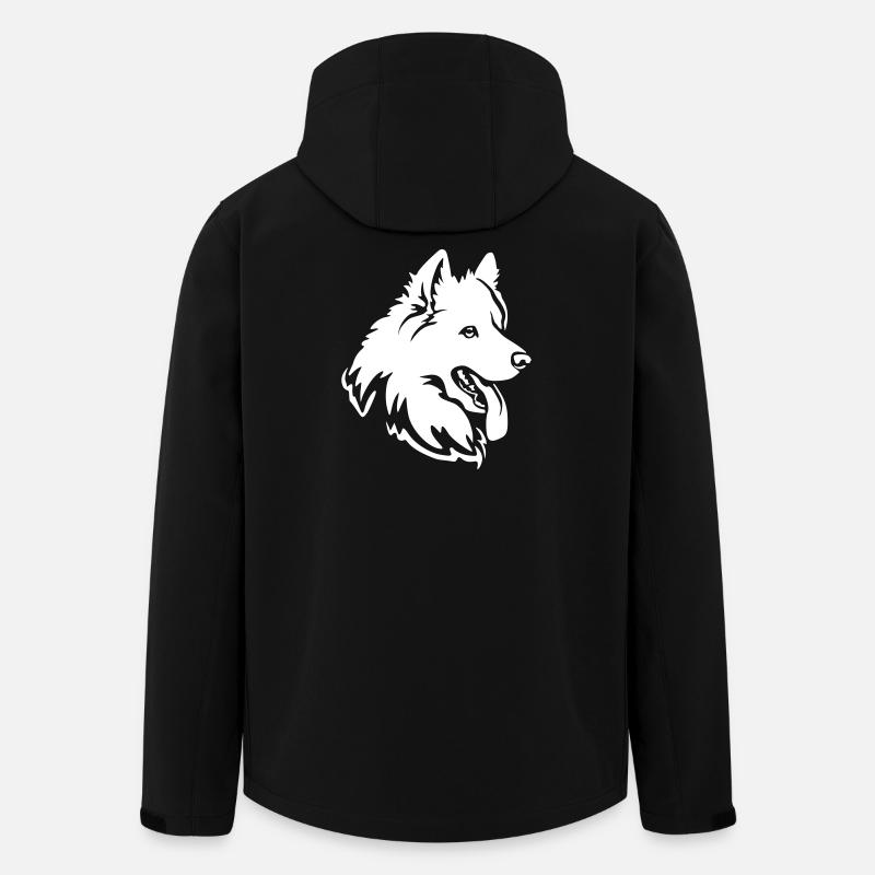 Tête samoyède « Black Edition » - Veste softshell homme en polyester recyclé Stanley/Stella - noir