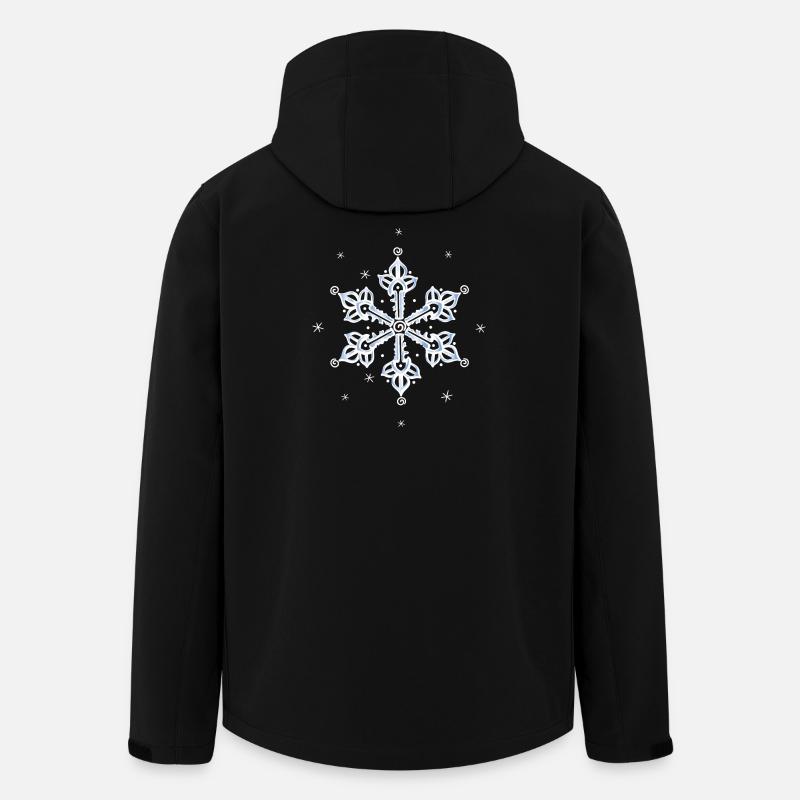 Snowflake Snow - Men’s Recycled Softshell Jacket by Stanley/Stella - black