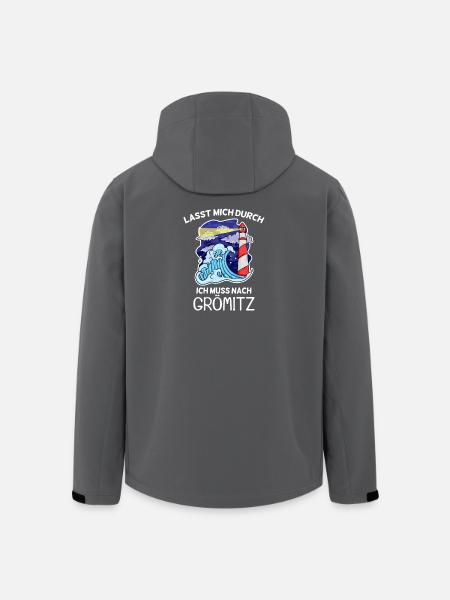 Grömitz Spruch - Recycelte Männer Softshell-Jacke von Stanley/Stella - Schwarz
