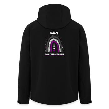 Happy Ace Pride Mois Asexuel Boho Rainbow - Veste softshell homme en polyester recyclé Stanley/Stella - noir - Dos - AI Model Male 185 light (185cm)