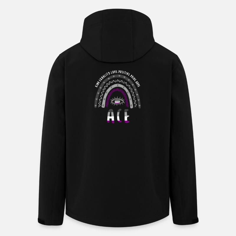 Boho Rainbow Ace Pride - Veste softshell homme en polyester recyclé Stanley/Stella - noir
