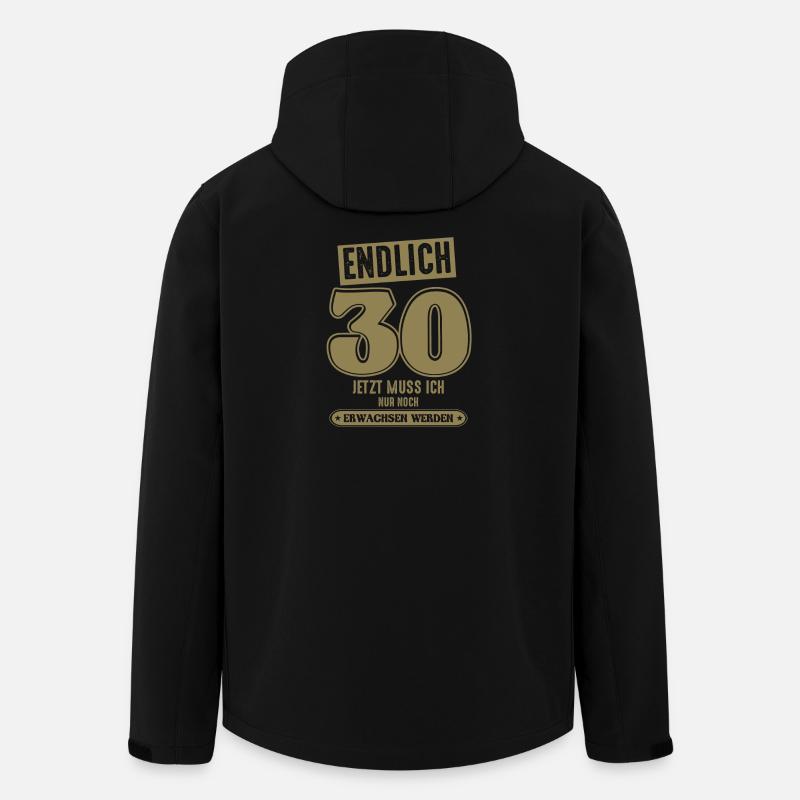 30 Geburtstag 30 jetzt muss ich nur - Recycelte Männer Softshell-Jacke von Stanley/Stella - Schwarz
