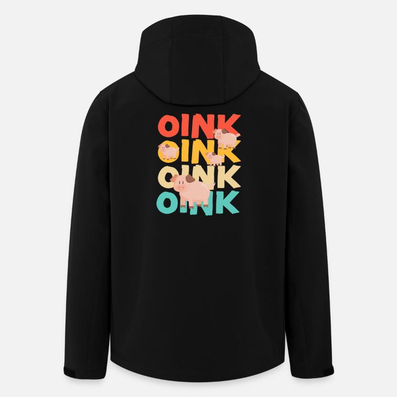 Cochon - Oink Oink Oink Oink - Veste softshell homme en polyester recyclé Stanley/Stella - noir