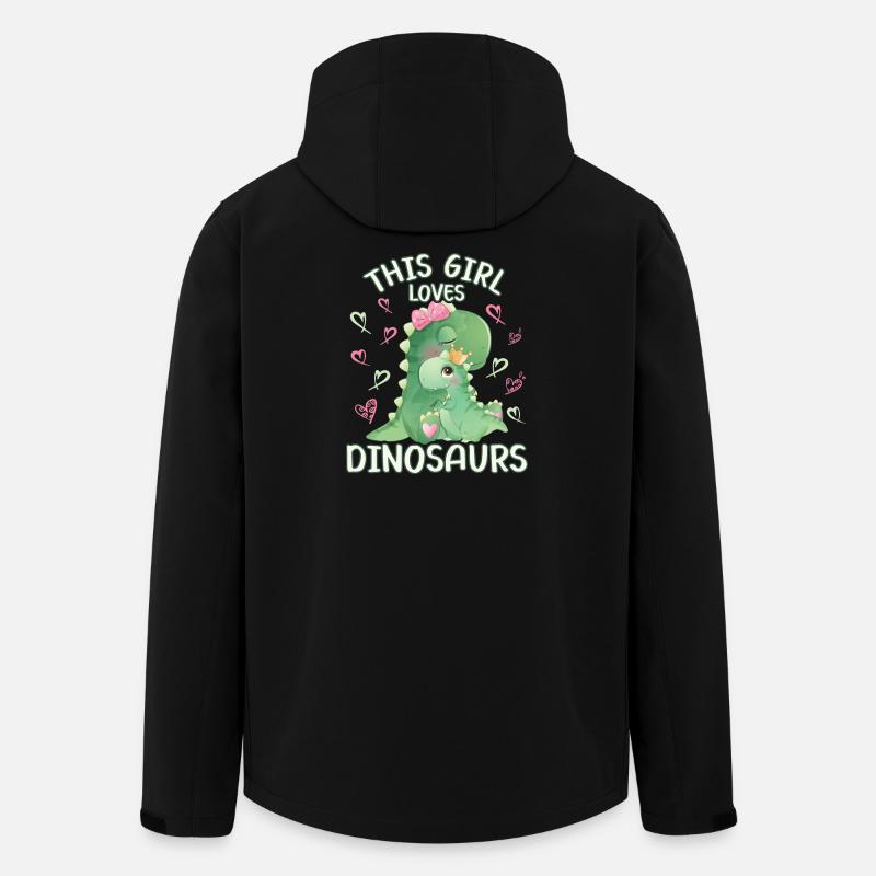 Dieses Maedchen Liebt Dinosaurier - Recycelte Männer Softshell-Jacke von Stanley/Stella - Schwarz