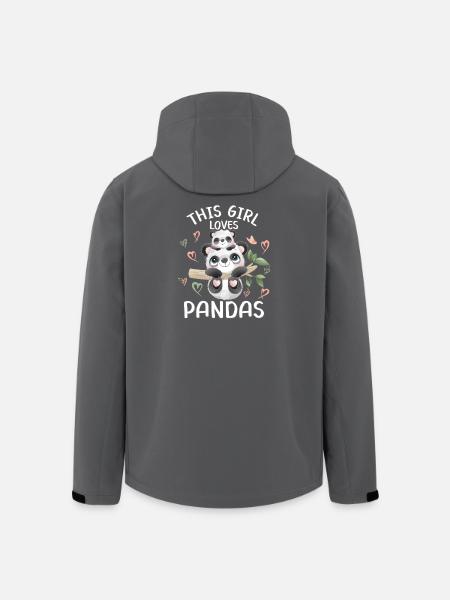 Dieses Maedchen Liebt Pandas - Recycelte Männer Softshell-Jacke von Stanley/Stella - Schwarz