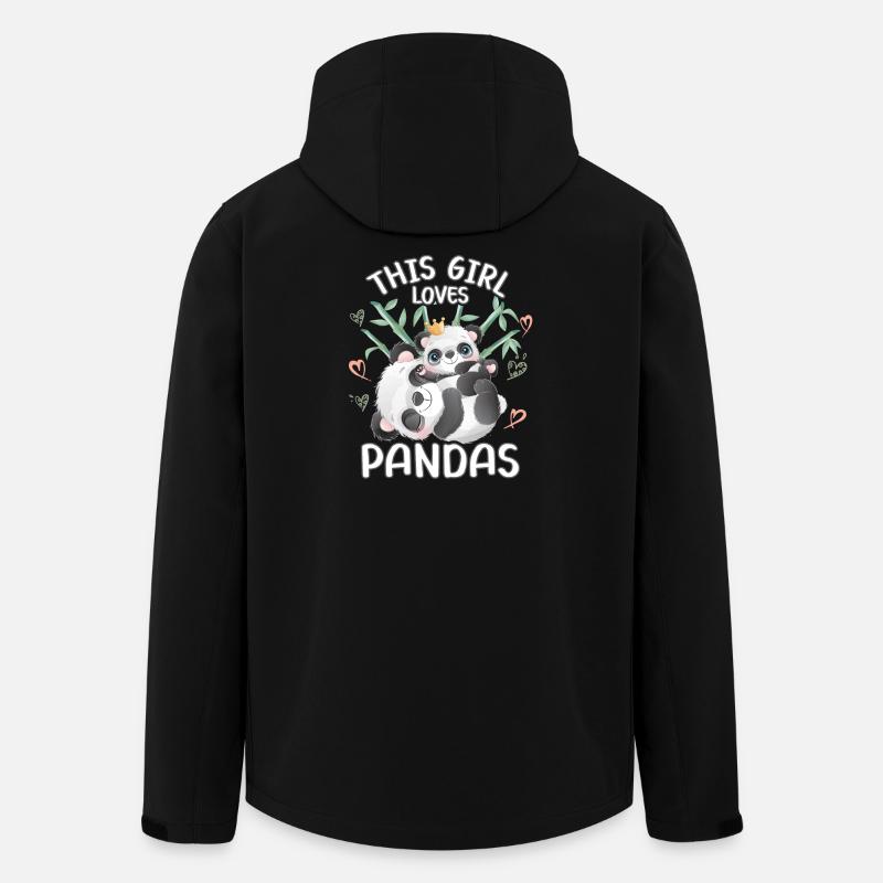 Dieses Maedchen Liebt Pandas - Recycelte Männer Softshell-Jacke von Stanley/Stella - Schwarz