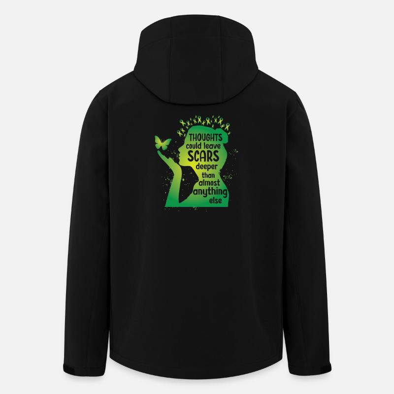 Mental Health Thoughts Could Leave Scars - Men’s Recycled Softshell Jacket by Stanley/Stella - black
