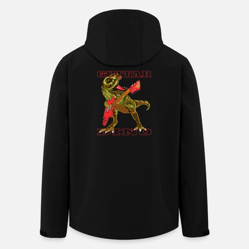 Dinosaurier mit Gitarre - Recycelte Männer Softshell-Jacke von Stanley/Stella - Schwarz