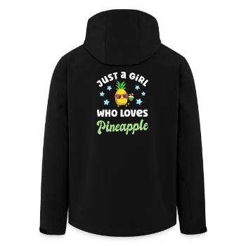 Ananas - Recycelte Männer Softshell-Jacke von Stanley/Stella - Schwarz - Hinten - AI Model Male 185 light (185cm)