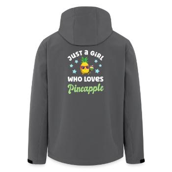 Ananas - Recycelte Männer Softshell-Jacke von Stanley/Stella - Anthrazit - Hinten - AI Model Male 185 light (185cm)