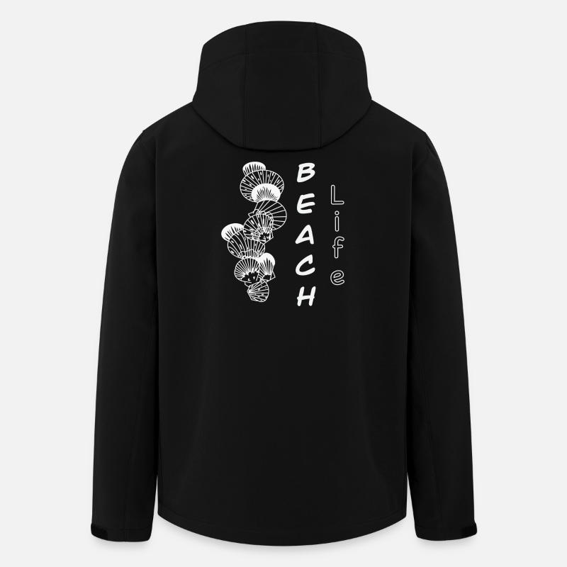 Beach Life - Recycelte Männer Softshell-Jacke von Stanley/Stella - Schwarz