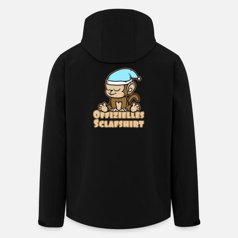 Offizielles Schlafshirt süßes Äffchen - Recycelte Männer Softshell-Jacke von Stanley/Stella - Schwarz