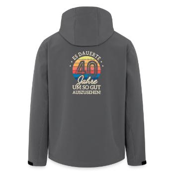 Es Dauerte 40 Jahre Gut Auszusehen 40. Geburtstag - Recycelte Männer Softshell-Jacke von Stanley/Stella - Anthrazit - Hinten - AI Model Male 185 light (185cm)