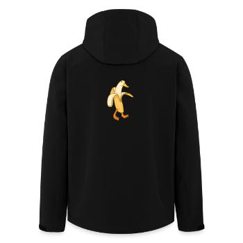 Gans lustige Bilder Gans mein Humor Gans Banane - Recycelte Männer Softshell-Jacke von Stanley/Stella - Schwarz - Hinten - AI Model Male 185 light (185cm)