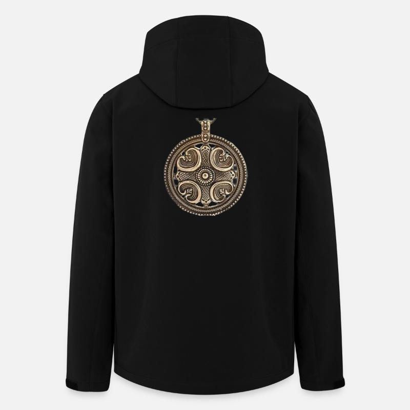 Kaleva Bronze Dekoration - Recycelte Männer Softshell-Jacke von Stanley/Stella - Schwarz
