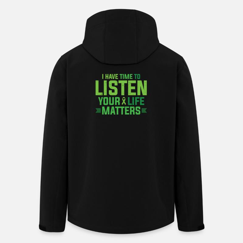 Ceinture verte Votre vie compte - Veste softshell homme en polyester recyclé Stanley/Stella - noir