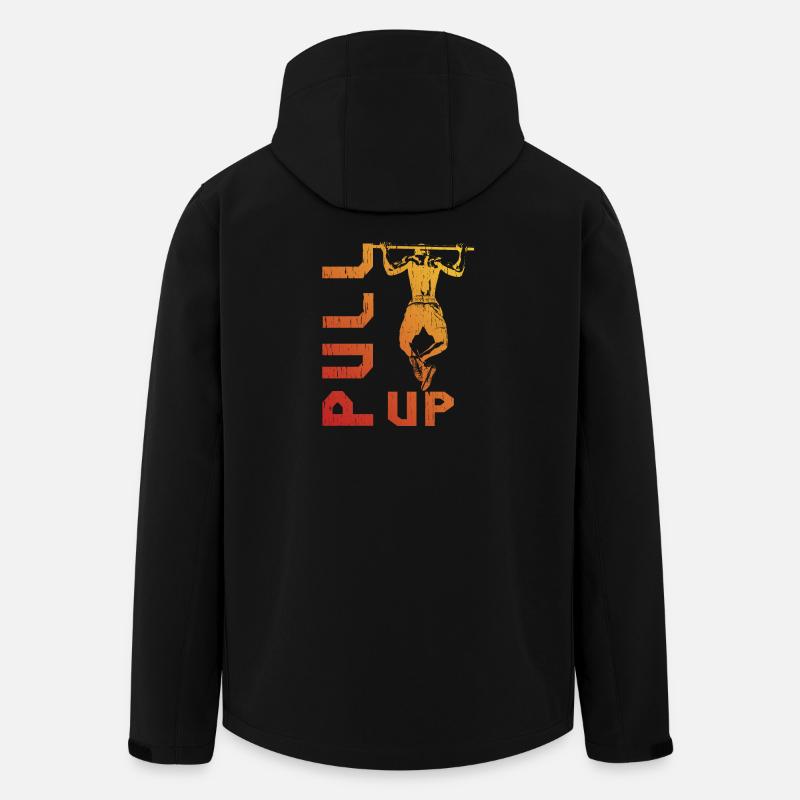 Gradient pull-up silhouette - Men’s Recycled Softshell Jacket Discoverer by Stanley/Stella - black