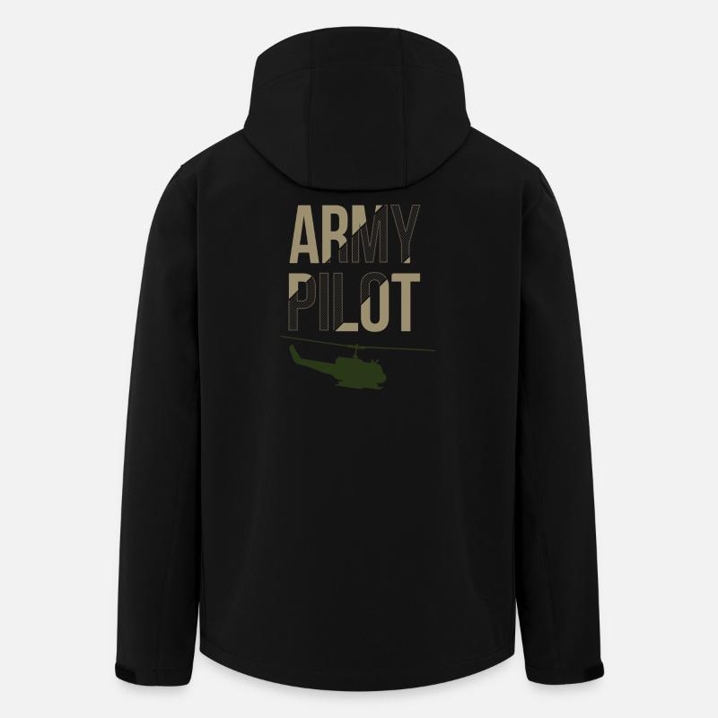 Armee Pilot - Recycelte Männer Softshell-Jacke von Stanley/Stella - Schwarz