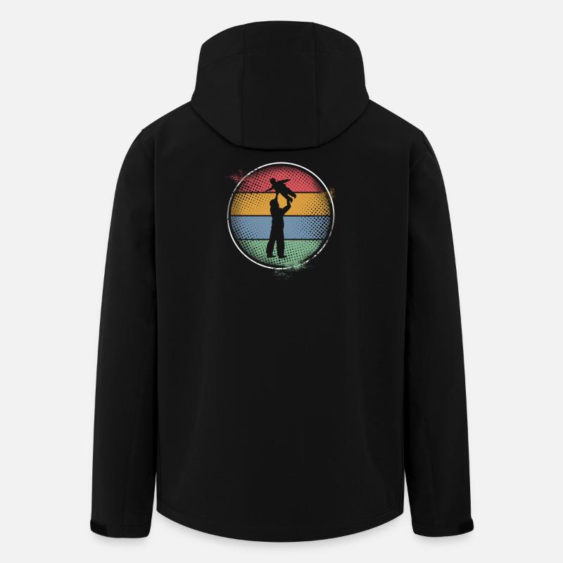 Papa Vater Und Kind - Recycelte Männer Softshell-Jacke von Stanley/Stella - Schwarz
