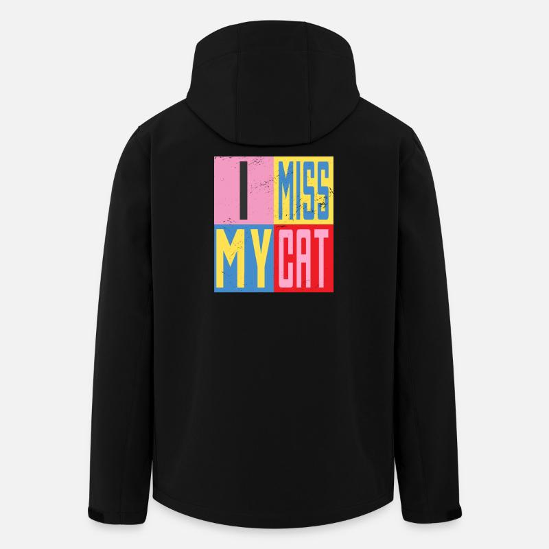 Mon chat me manque - Veste softshell homme en polyester recyclé Stanley/Stella - noir