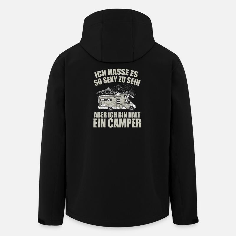 Cooles Camper Reisemobil Fun Shirt - Recycelte Männer Softshell-Jacke von Stanley/Stella - Schwarz