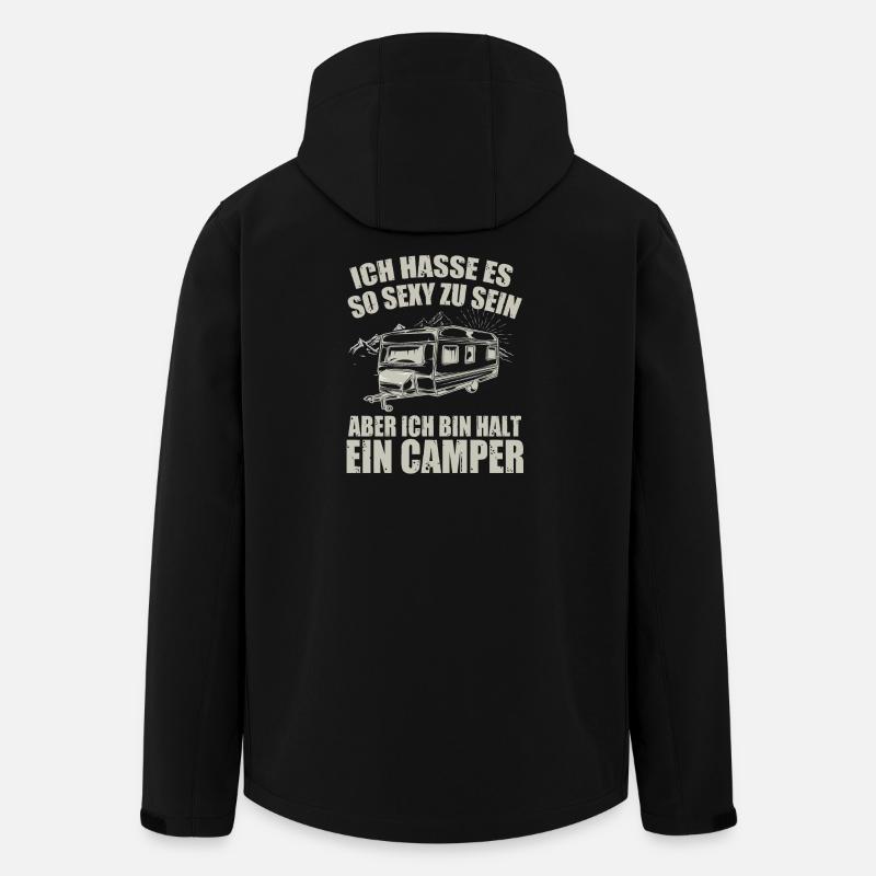 Cooles Camper Reisemobil Fun Shirt - Recycelte Männer Softshell-Jacke von Stanley/Stella - Schwarz
