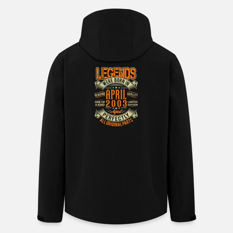 2003 April Birthday Legend - Men’s Recycled Softshell Jacket by Stanley/Stella - black