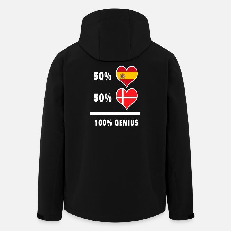 Denmark and Spain Genius / gift - Men’s Recycled Softshell Jacket by Stanley/Stella - black