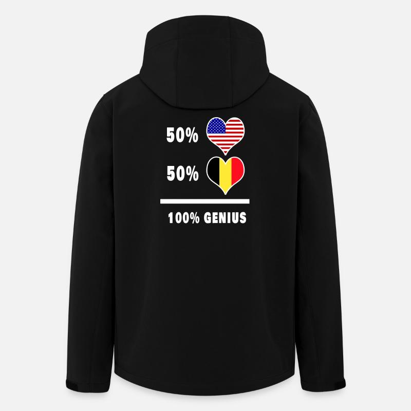 Belgien und USA Genial / Geschenk - Recycelte Männer Softshell-Jacke von Stanley/Stella - Schwarz