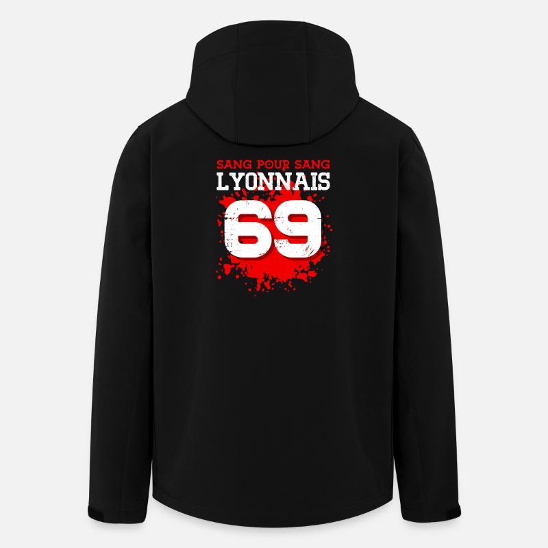 Sang pour Sang Lyonnais - Veste softshell homme en polyester recyclé Stanley/Stella - noir
